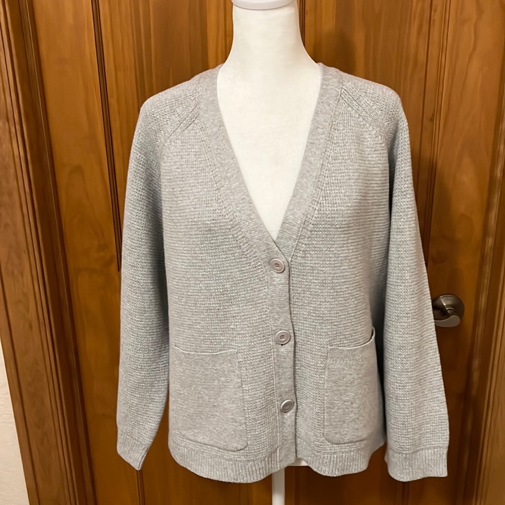 J. Crew Gray Cardigan Sweater